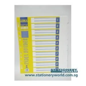 10 Part White Index Divider
