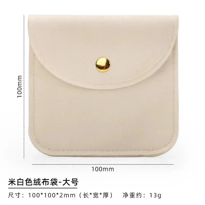 10 Pcs Jewelry Organizer Velvet Bag Necklace Ring Bracelet Protection Pouch Green Blue Pink Beige  Soft Pocket Jewellery Bag