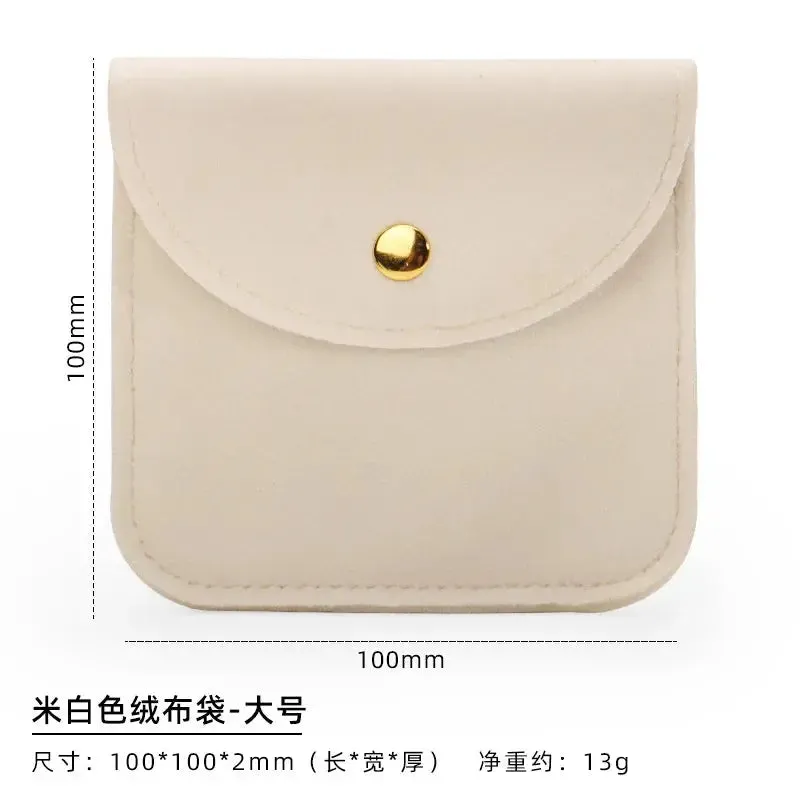 10 Pcs Jewelry Organizer Velvet Bag Necklace Ring Bracelet Protection Pouch Green Blue Pink Beige  Soft Pocket Jewellery Bag