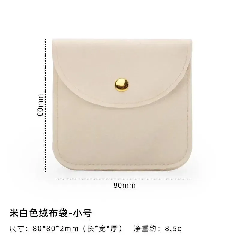 10 Pcs Jewelry Organizer Velvet Bag Necklace Ring Bracelet Protection Pouch Green Blue Pink Beige  Soft Pocket Jewellery Bag