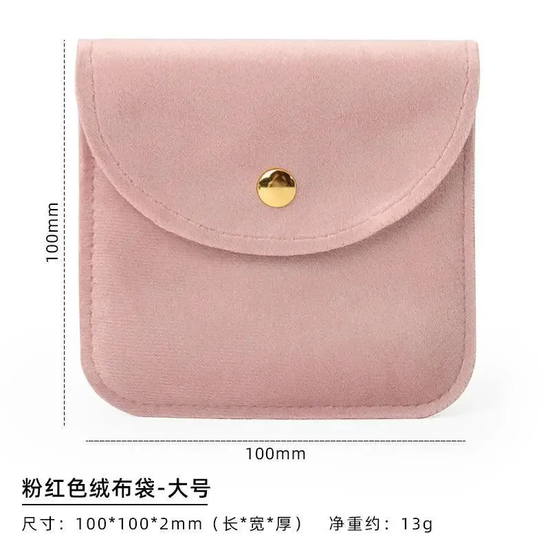 10 Pcs Jewelry Organizer Velvet Bag Necklace Ring Bracelet Protection Pouch Green Blue Pink Beige  Soft Pocket Jewellery Bag