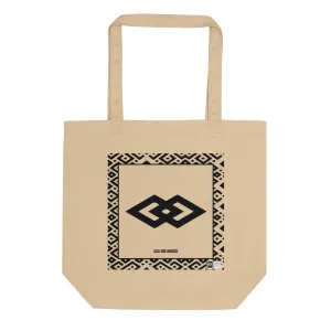 100% cotton Eco Tote Bag, featuring the Adinkra symbol for justice