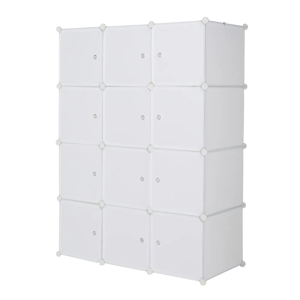 12 Cube Organizer Stackable Plastic Cube Storage Shelves