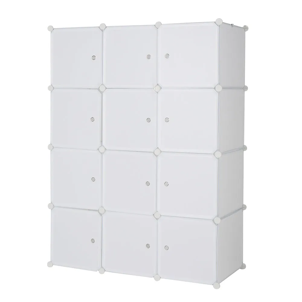 12 Cube Organizer Stackable Plastic Cube Storage Shelves