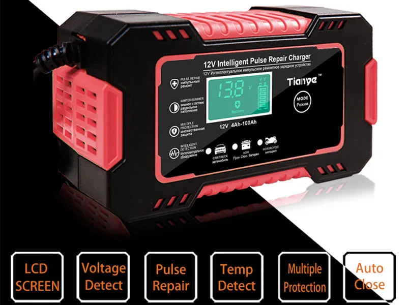 12V Motorcycle Car Battery Charger