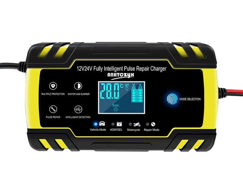 12V/24V Motorcycle Car Battery Charger