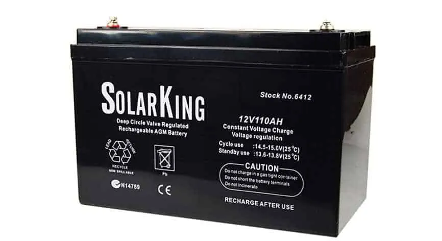 12volt 110 amp AGM Deep Cycle Battery for Caravan Solar Motorhome Off Grid
