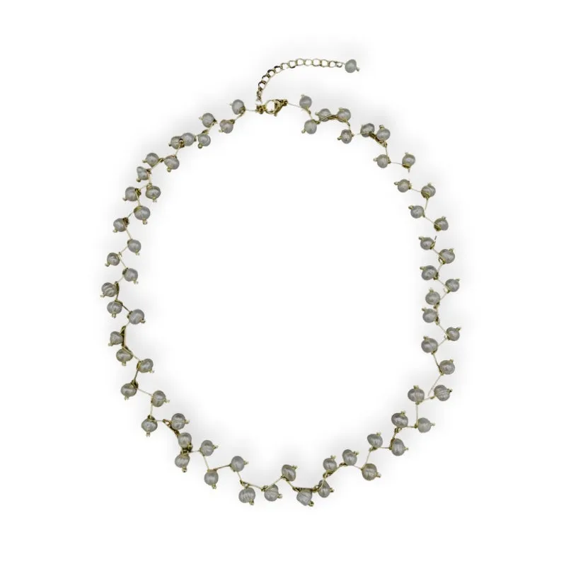 165-01-G | LATTICE PEARL CHOKER IN GOLD