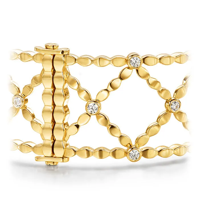 2.45 ctw. Lorelei Lattice Diamond Bangle in 18K White Gold
