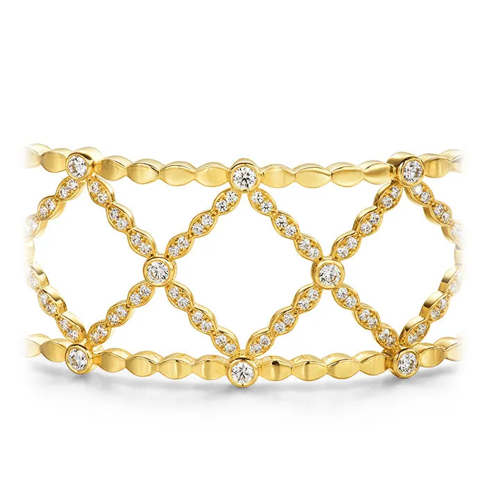 2.45 ctw. Lorelei Lattice Diamond Bangle in 18K White Gold