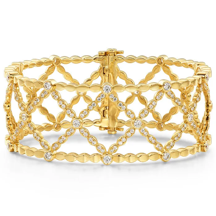 2.45 ctw. Lorelei Lattice Diamond Bangle in 18K White Gold