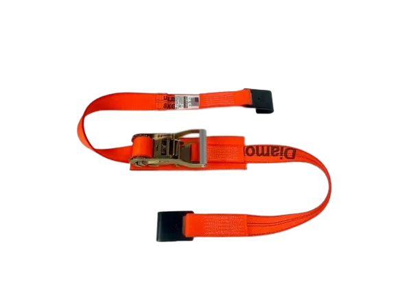 2" x 13' Quick Release Ratchet Strap w/ Flat Hooks