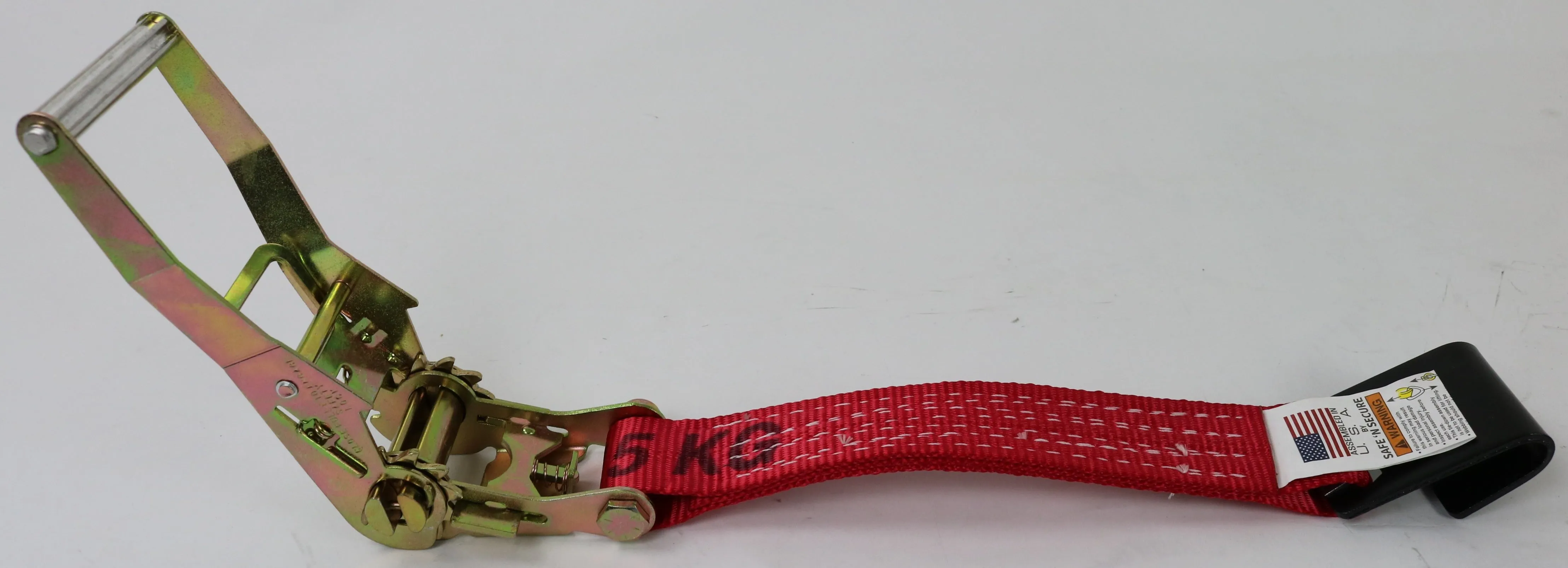 2" x 30' Ratchet Assembly with Flat Hook | RED