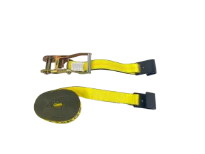 2" x 30' Ratchet Strap with Flat Hook | 3,333lb WLL