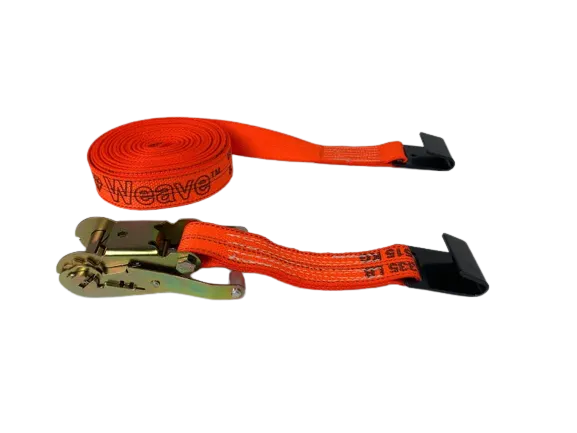 2" x 40' Diamond Weave Ratchet Assembly with Flat Hook