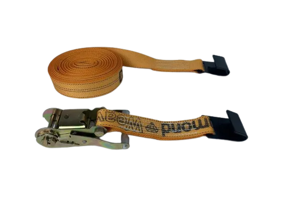 2" x 40' Diamond Weave Ratchet Assembly with Flat Hook