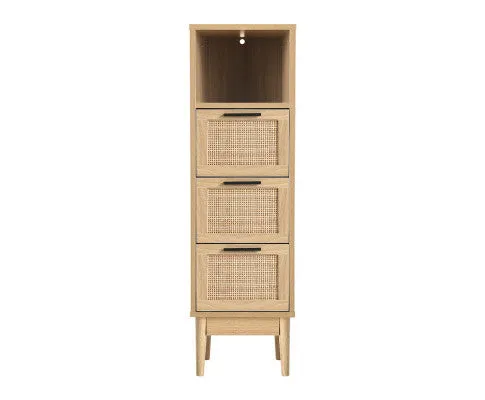 3 Chest of Drawers Rattan Furniture Cabinet Storage Side End Table Shelf