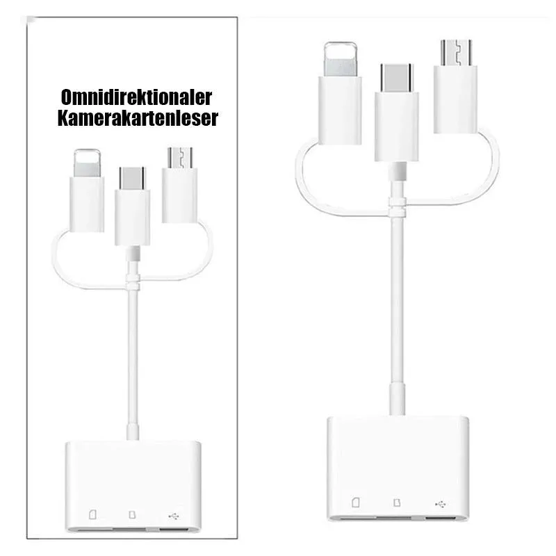3-in-1 SD-TF-USB-Kartenleser OTG-Adapter