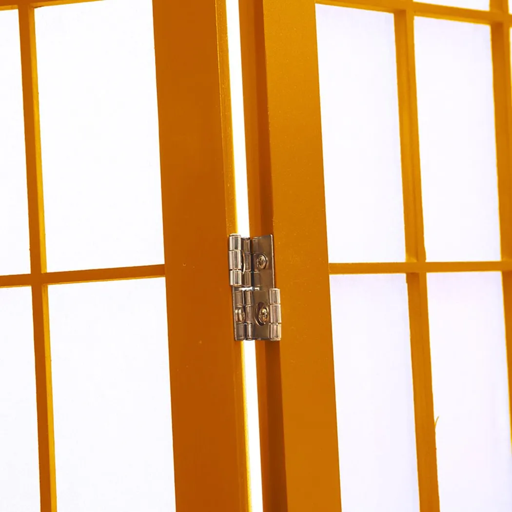 3 Panel Free Standing Foldable  Room Divider Privacy Screen  Wood Frame