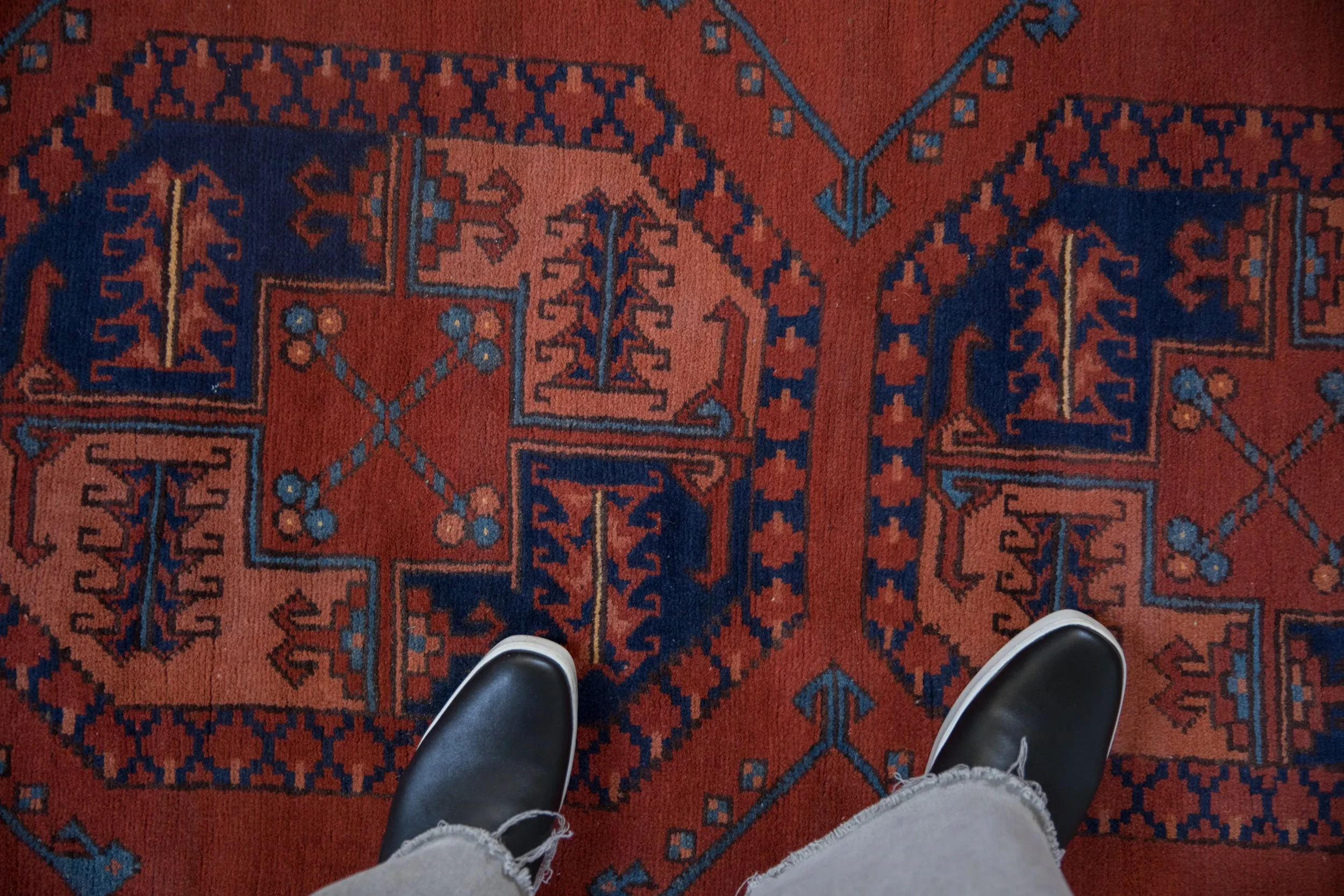 3.5x5 Vintage Pakistani Ersari Design Rug