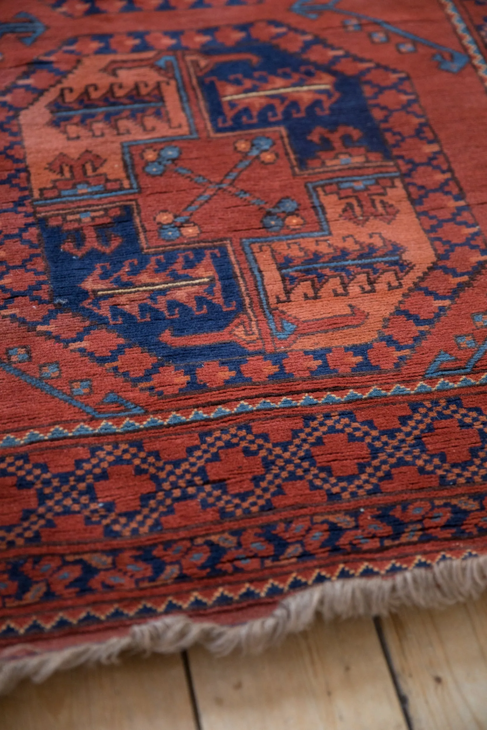 3.5x5 Vintage Pakistani Ersari Design Rug