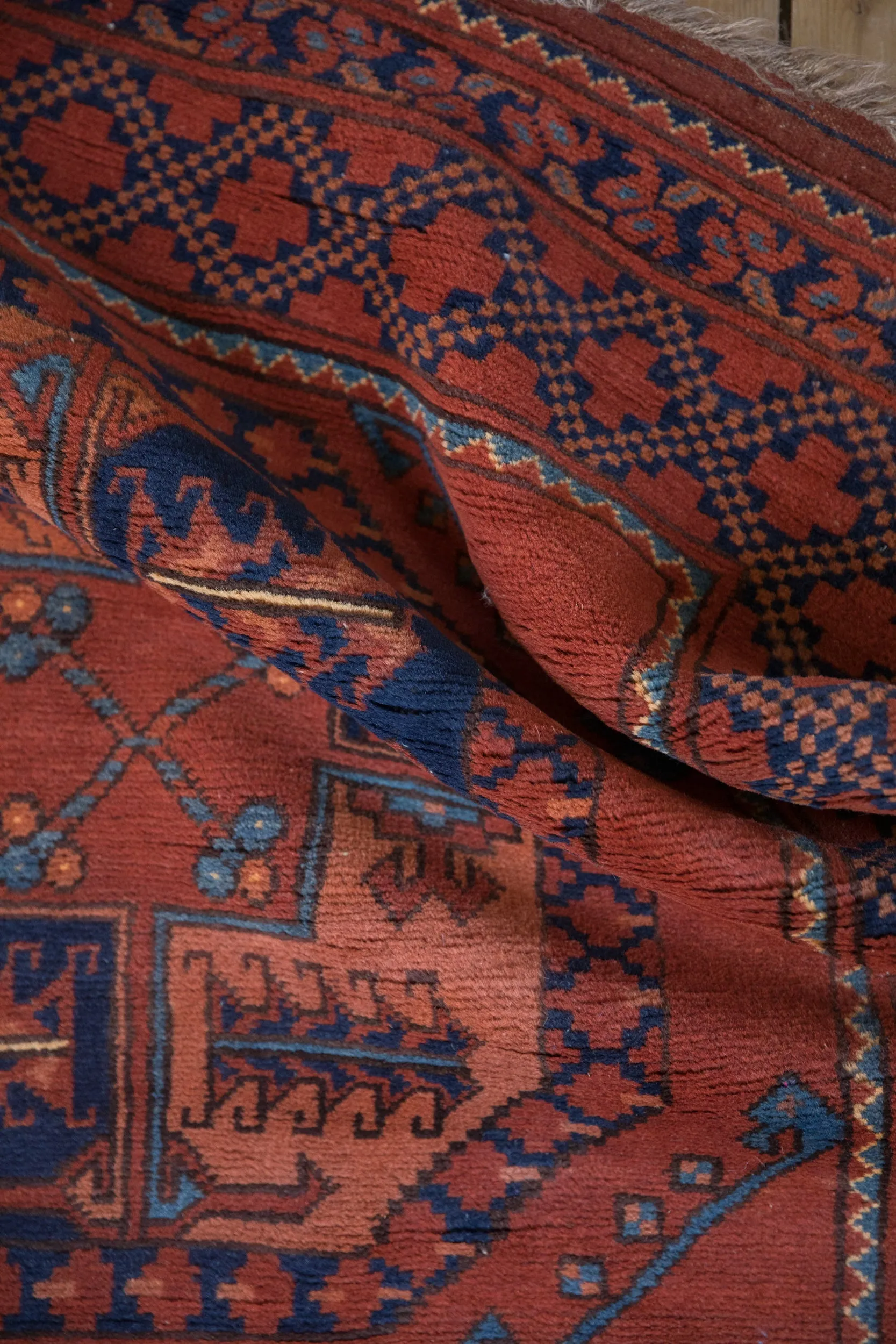 3.5x5 Vintage Pakistani Ersari Design Rug