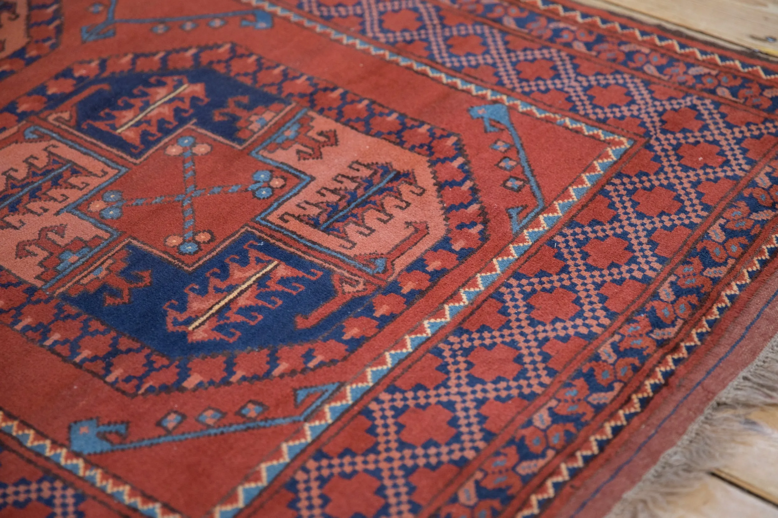 3.5x5 Vintage Pakistani Ersari Design Rug