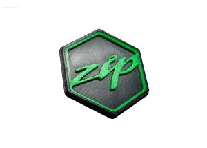 3D Logo Piaggio Custom Edition Green | Piaggio ZIP Models