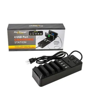 4 USB Port Charging Station – Multi Device Organizer! Charge any smartphone, tablet, camera, mp3 player, gaming device, etc.