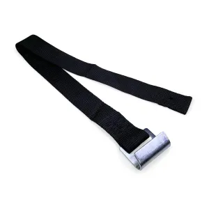 48mm Black Bottom Strap with Flat Hook