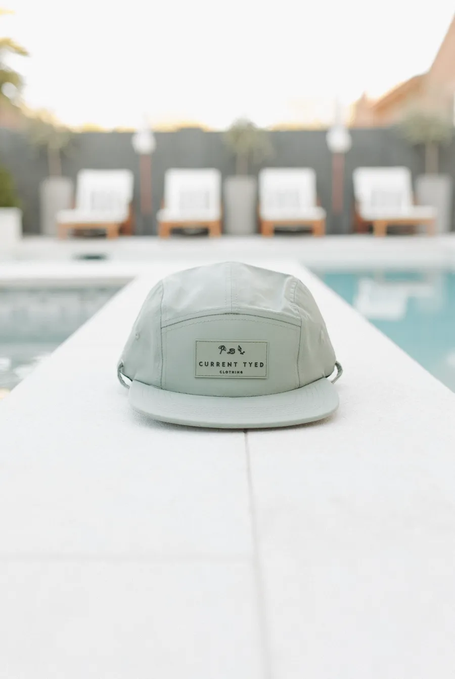 5 panel waterproof snapback hat sage