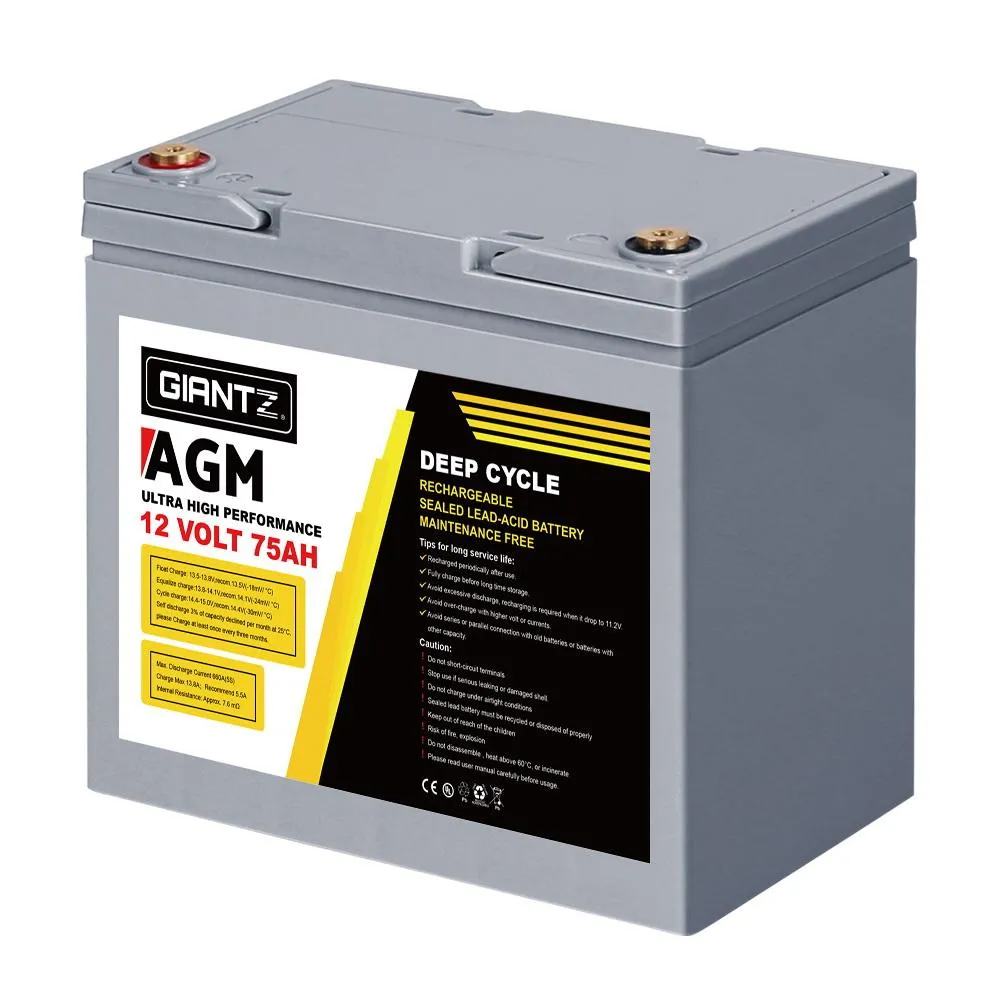 75Ah Deep Cycle Battery and Box 12v Agm