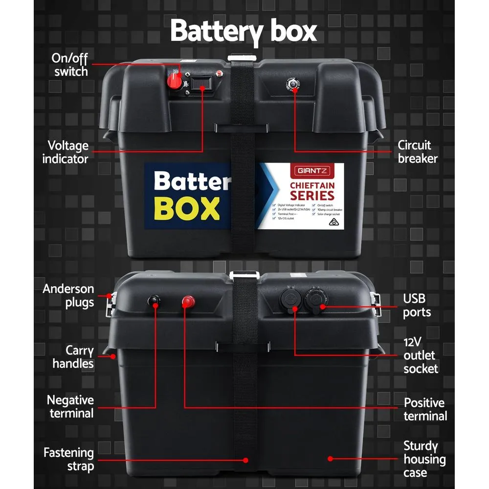 75Ah Deep Cycle Battery and Box 12v Agm