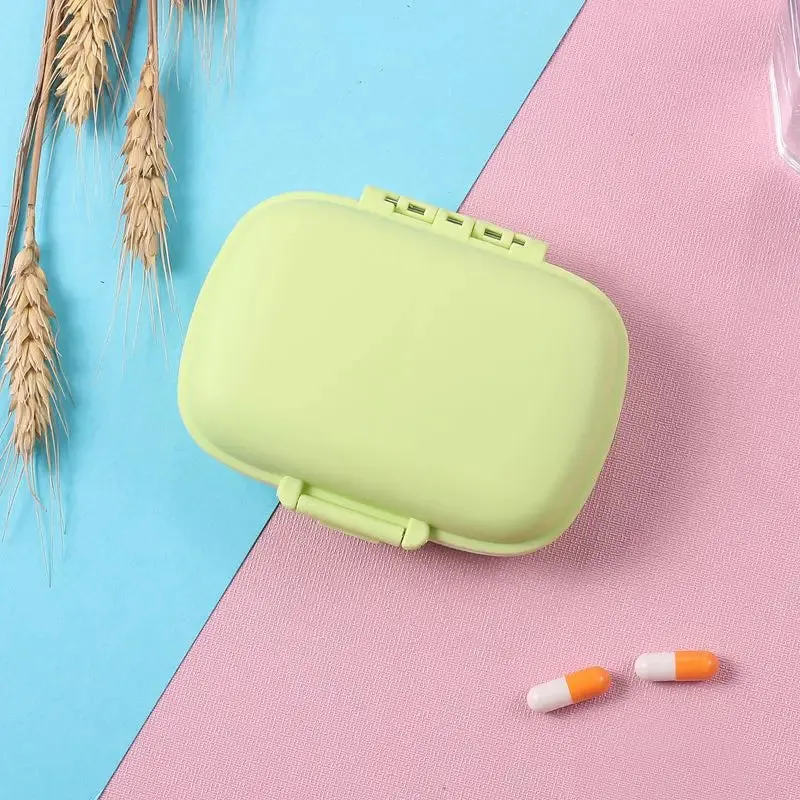 8-Compartment Pill Box Travel Pill Organizer Container With Seal Small Box for Medication Storage