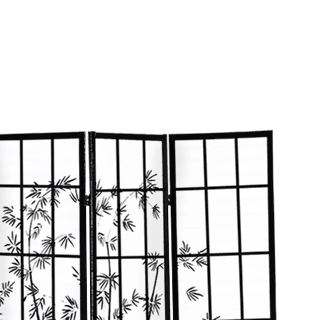 8 Panel Free Standing Foldable  Room Divider Privacy Screen Bamboo Print