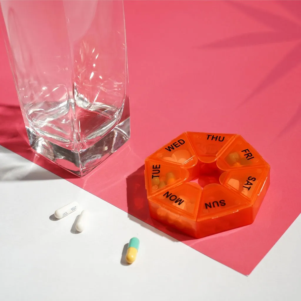 A-Dose Round Weekly Pill Organizer (7 Compartments) 1's