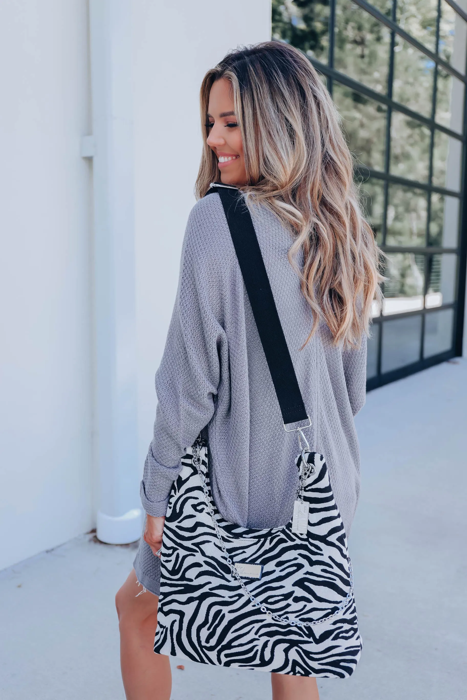 Abby Zebra Shoulder Bag By Vintage Havana