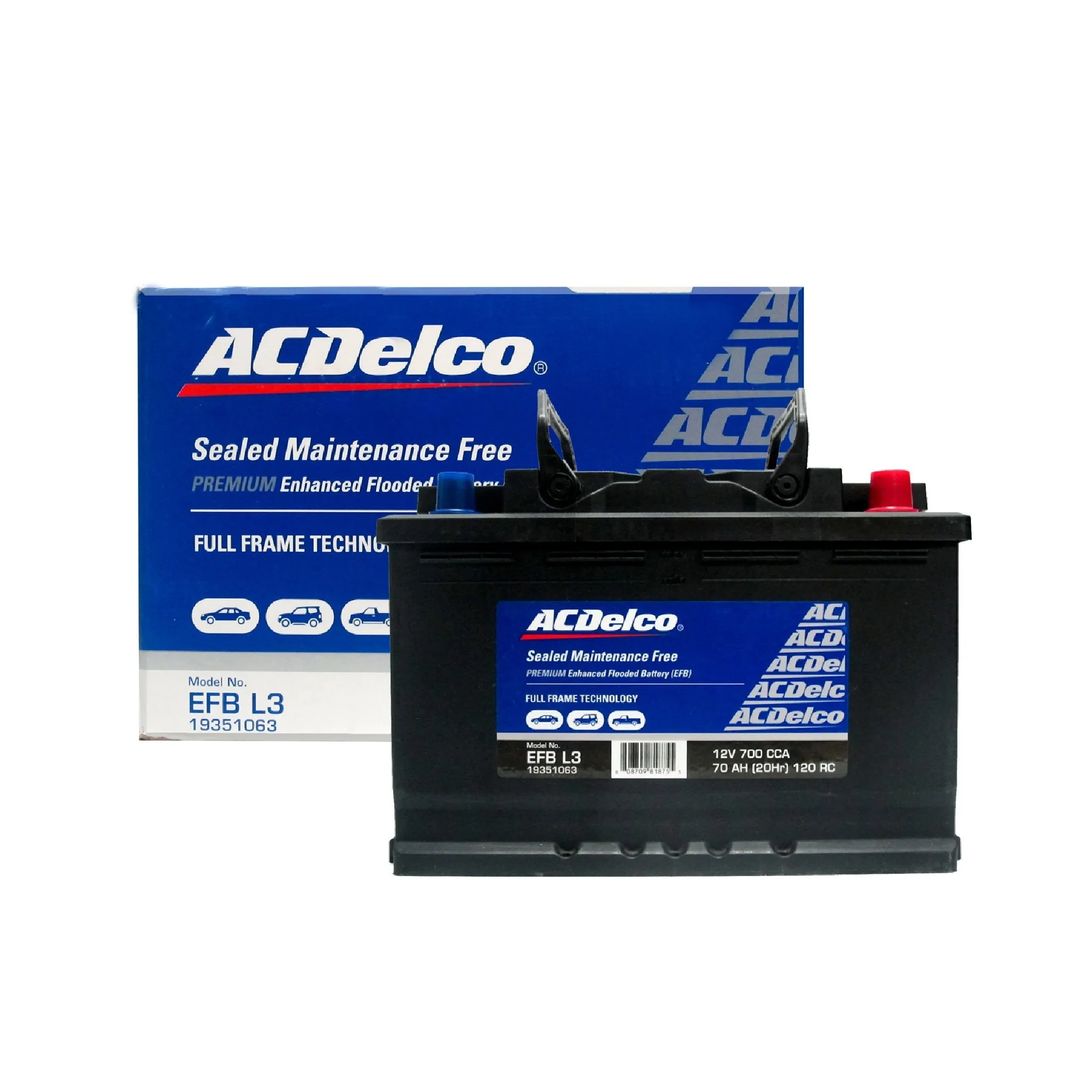 ACDelco EFB Battery - DIN75 (BCI 94R / DIN H7 / L4 )