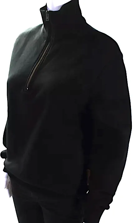 ACNE Studios Sweden. Black Fleece Half Zip Turtleneck Jacket / Top