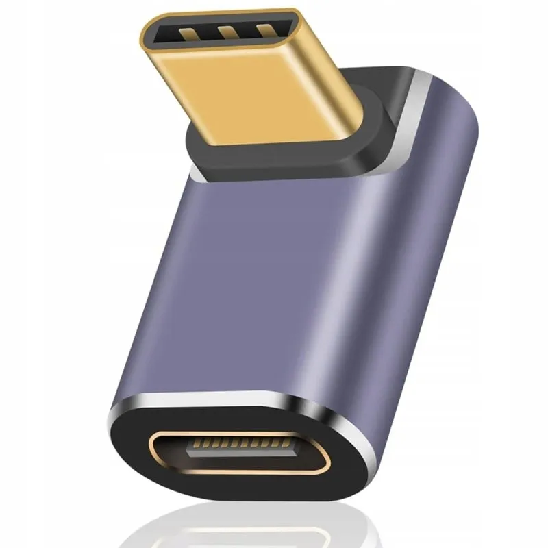 Adapter USB-C do USB-C Kątowy 90° - 40Gbps V3