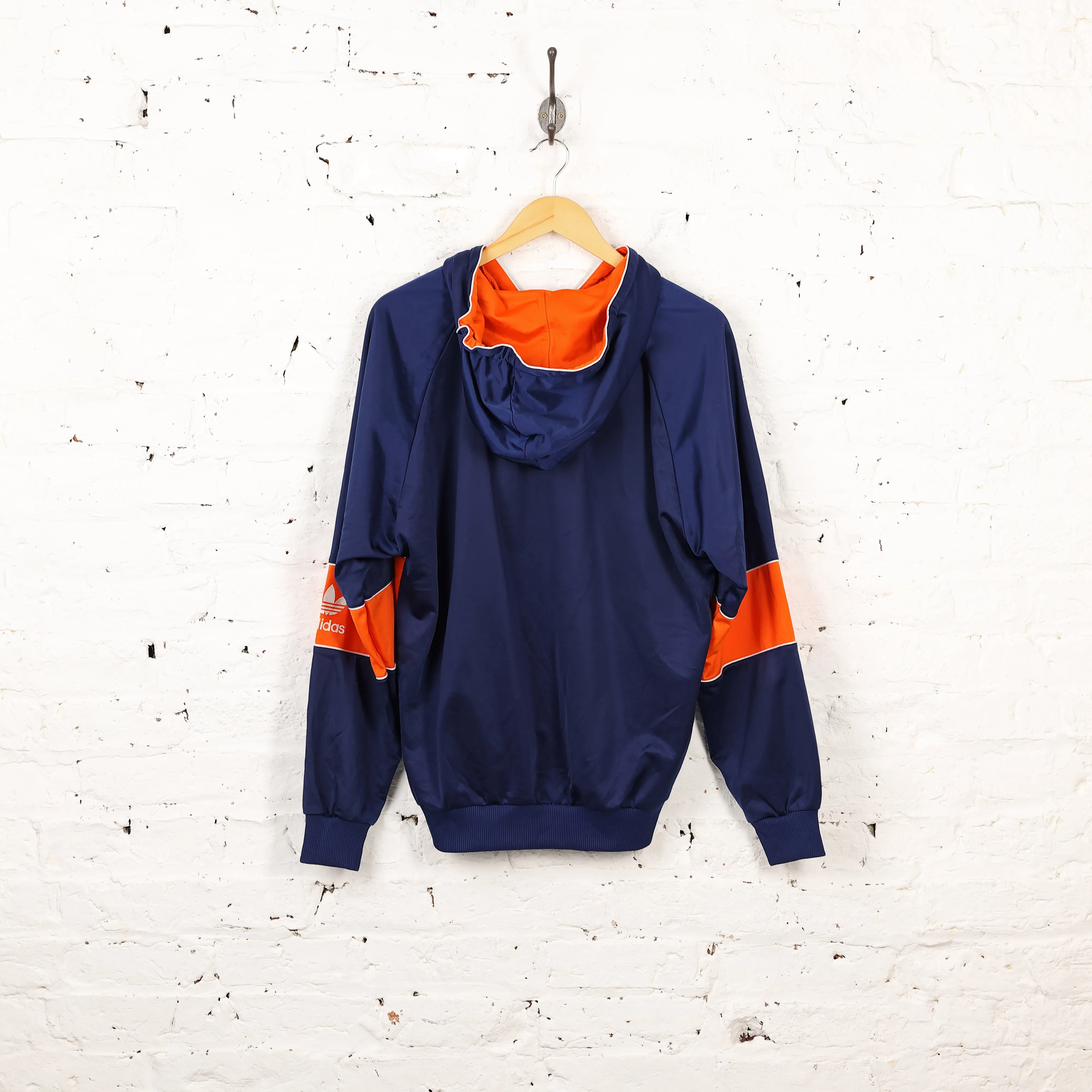Adidas 1/4 Zip Hoodie Tracksuit Top - Blue - M