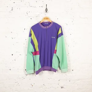 Adidas 1/4 Zip Shell Tracksuit Top Jacket - Purple - XL
