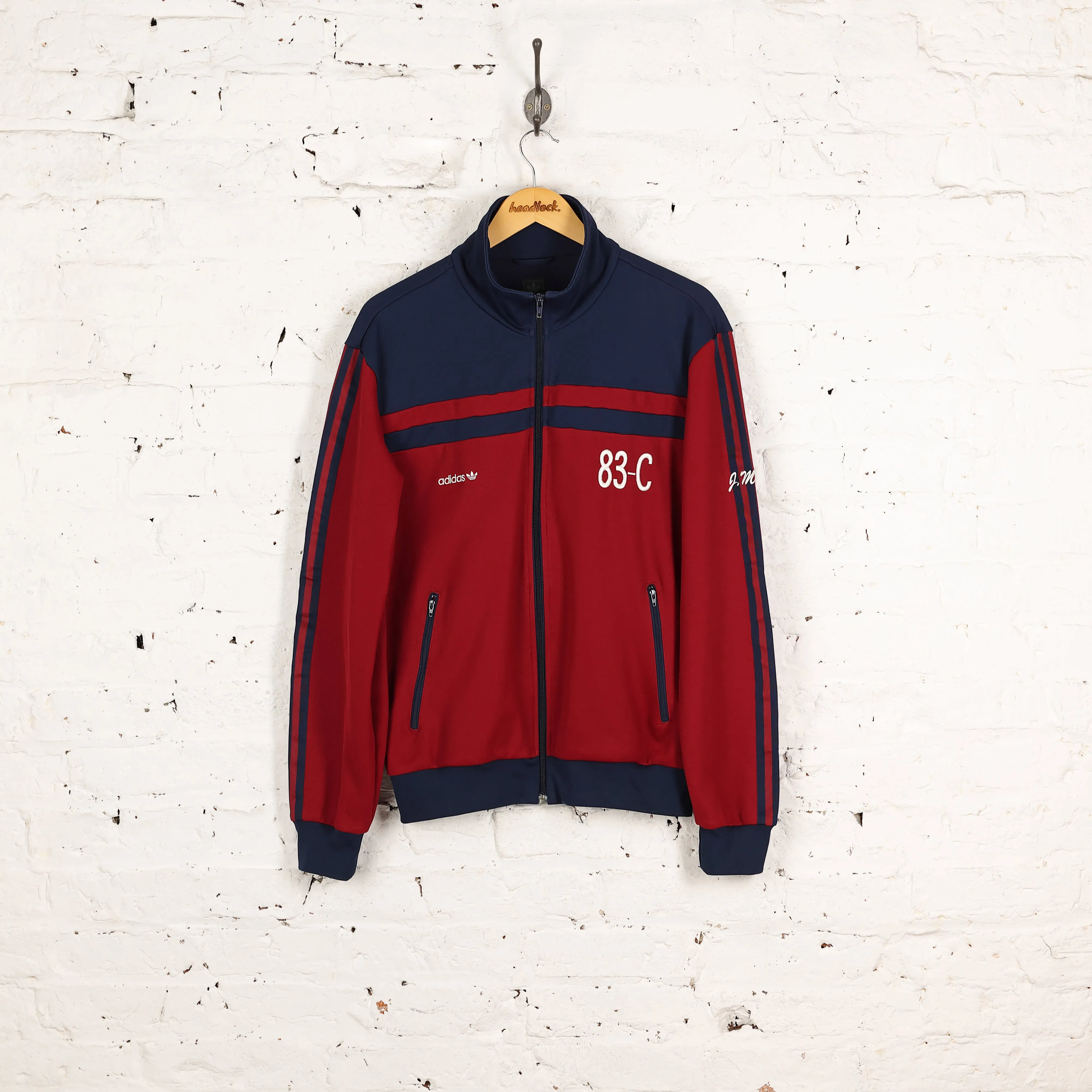 Adidas 83-c  J Mano Tracksuit Top Jacket - Maroon - L