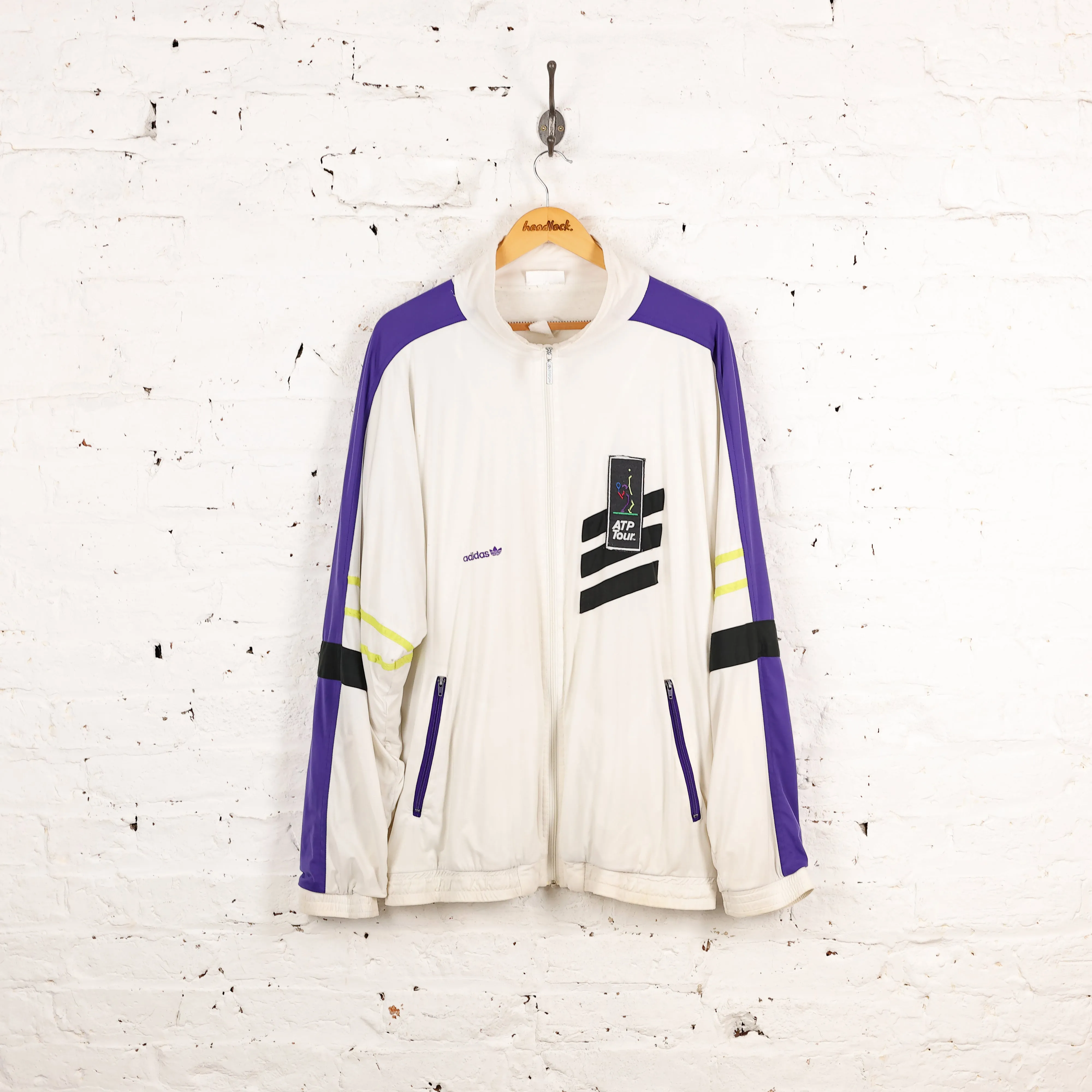 Adidas ATP Tour 90s Tennis Tracksuit Top Jacket - White - XXL