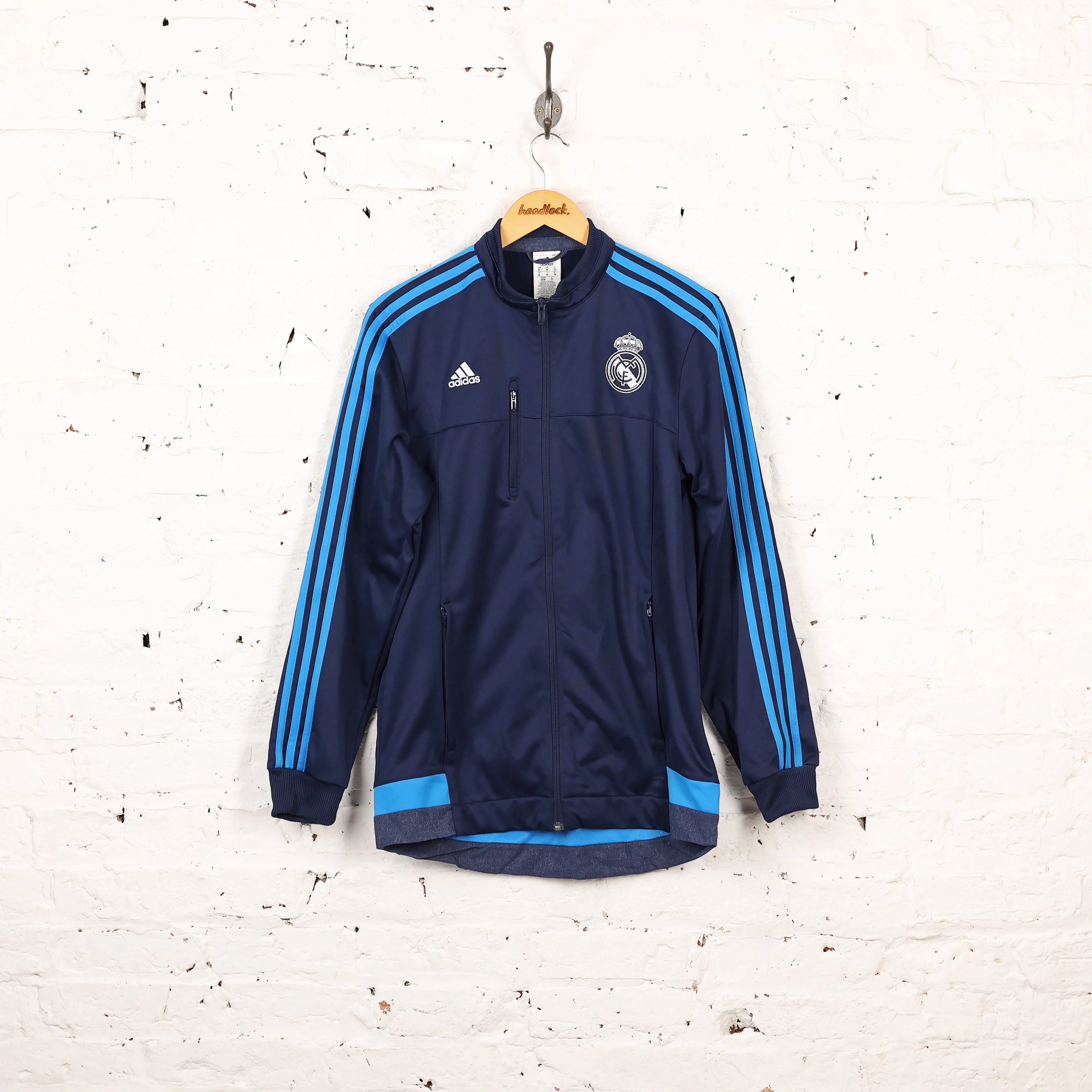Adidas Real Madrid Tracksuit Top Jacket - Blue - M