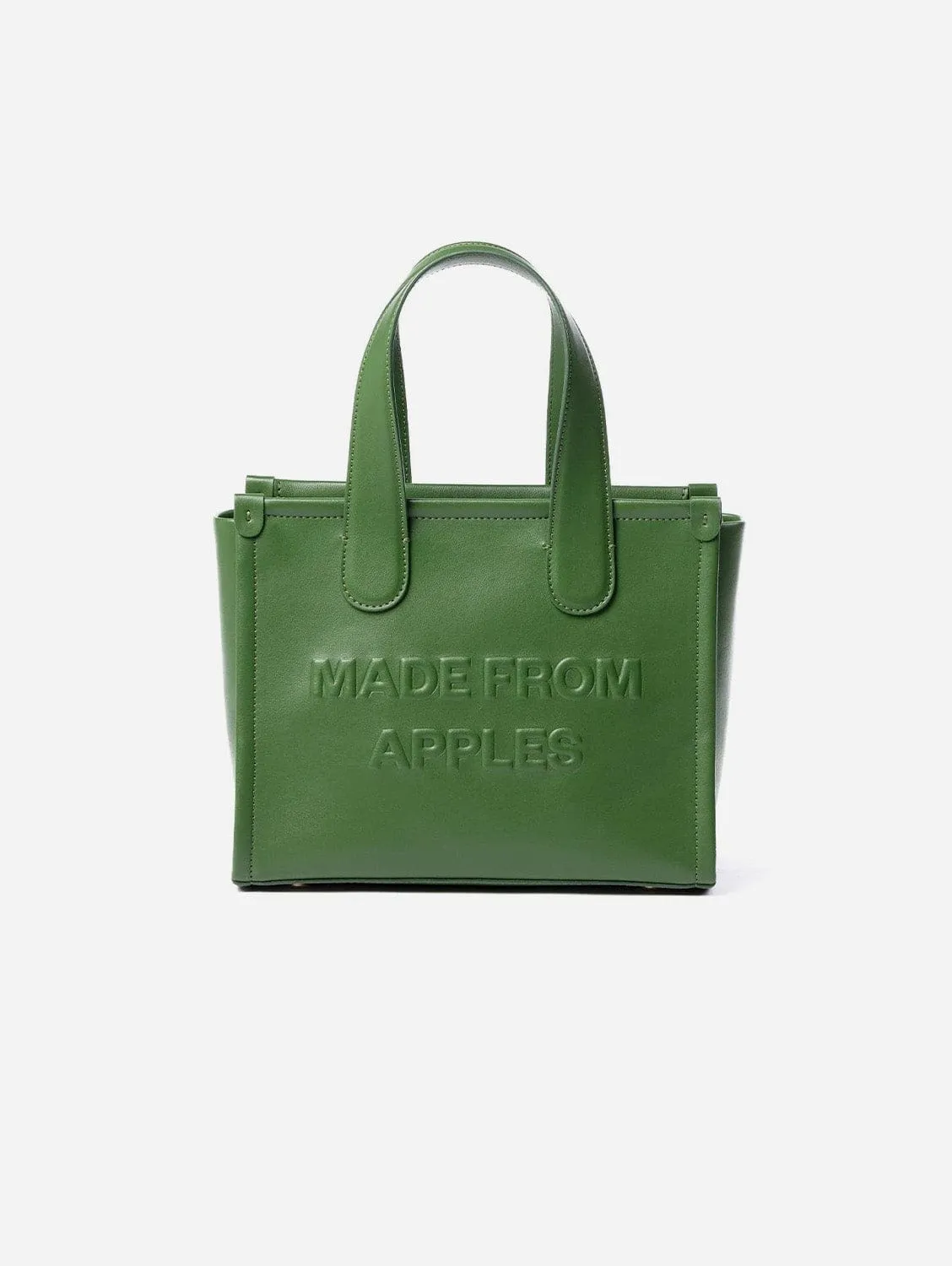 Alma M Apple Leather Vegan Tote Bag | Green