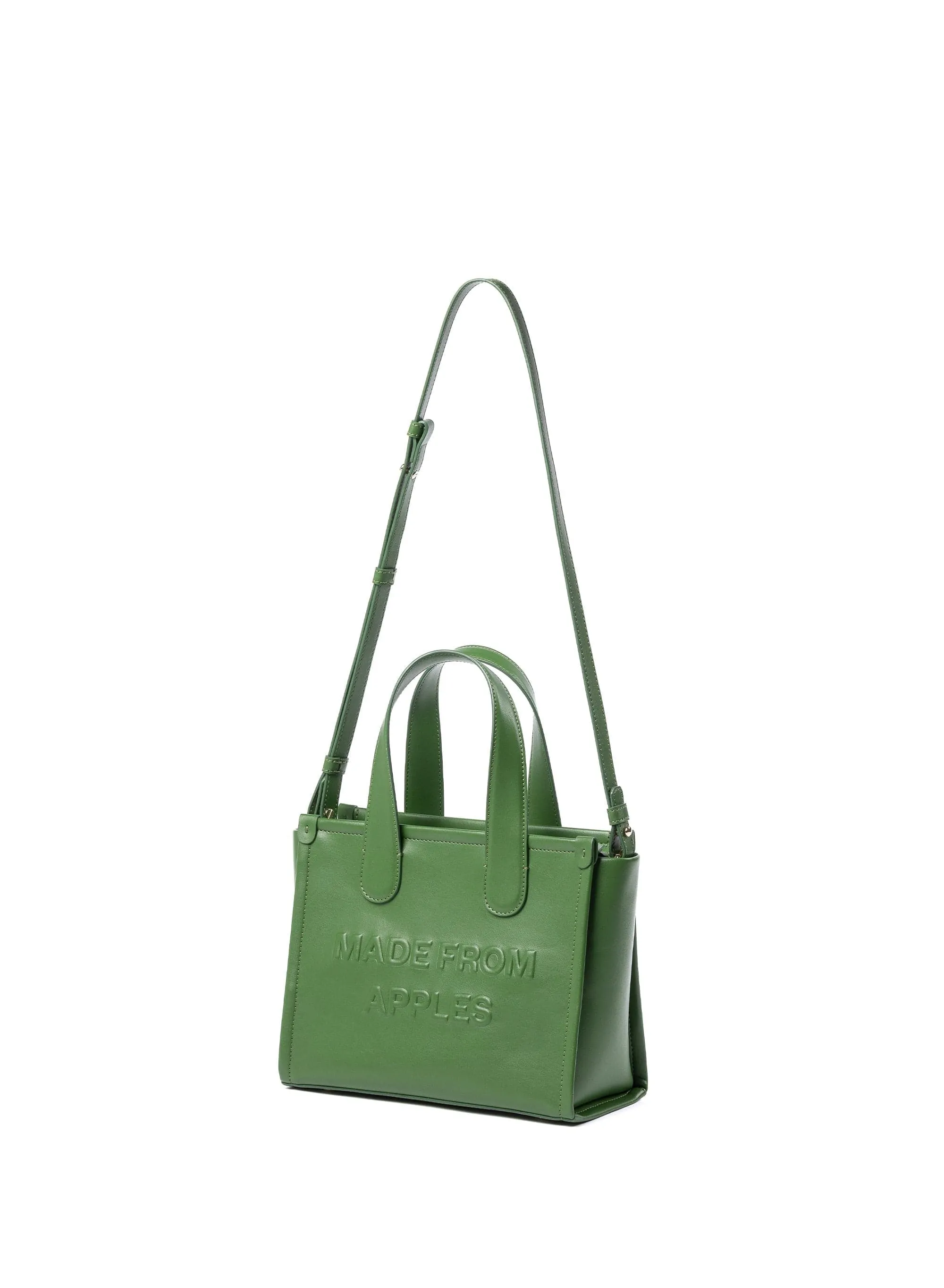 Alma M Apple Leather Vegan Tote Bag | Green