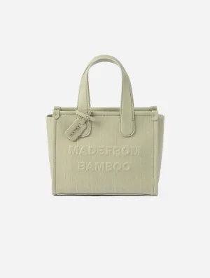 Alma M Bamboo Leather Vegan Tote Bag | Light Green