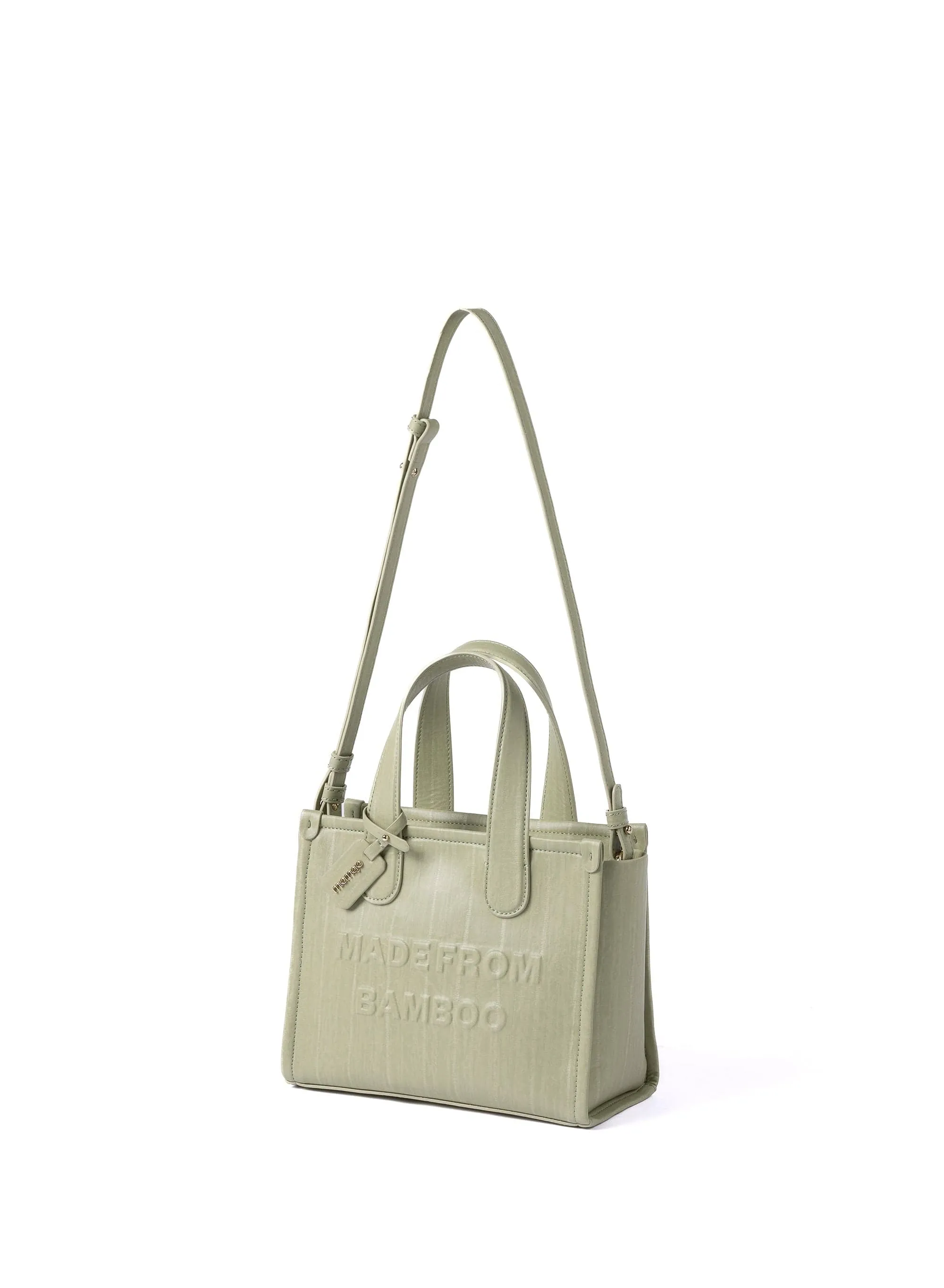Alma M Bamboo Leather Vegan Tote Bag | Light Green