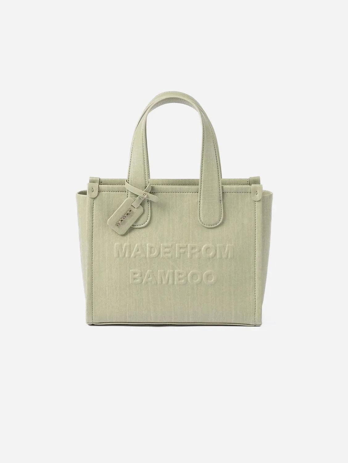 Alma M Bamboo Leather Vegan Tote Bag | Light Green